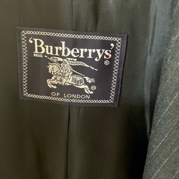 NWOT Burberrys’ of London navy wool pinstripe jkt - Picture 7 of 7